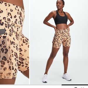 Fabletics Leopard Print Athletic Shorts